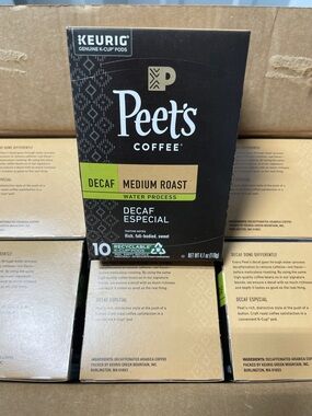 Decaf Medium Roast K-Cup Pods - 60 Count 6 Boxes of 10 each BB 22 FEB 2026